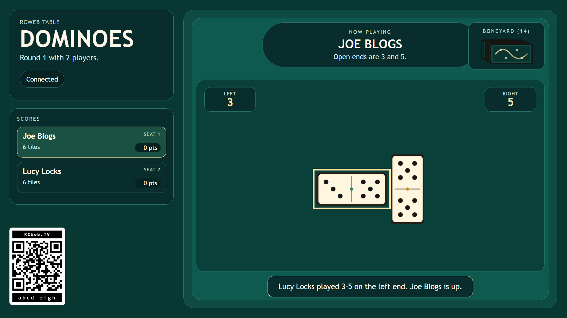 Dominoes Display screenshot