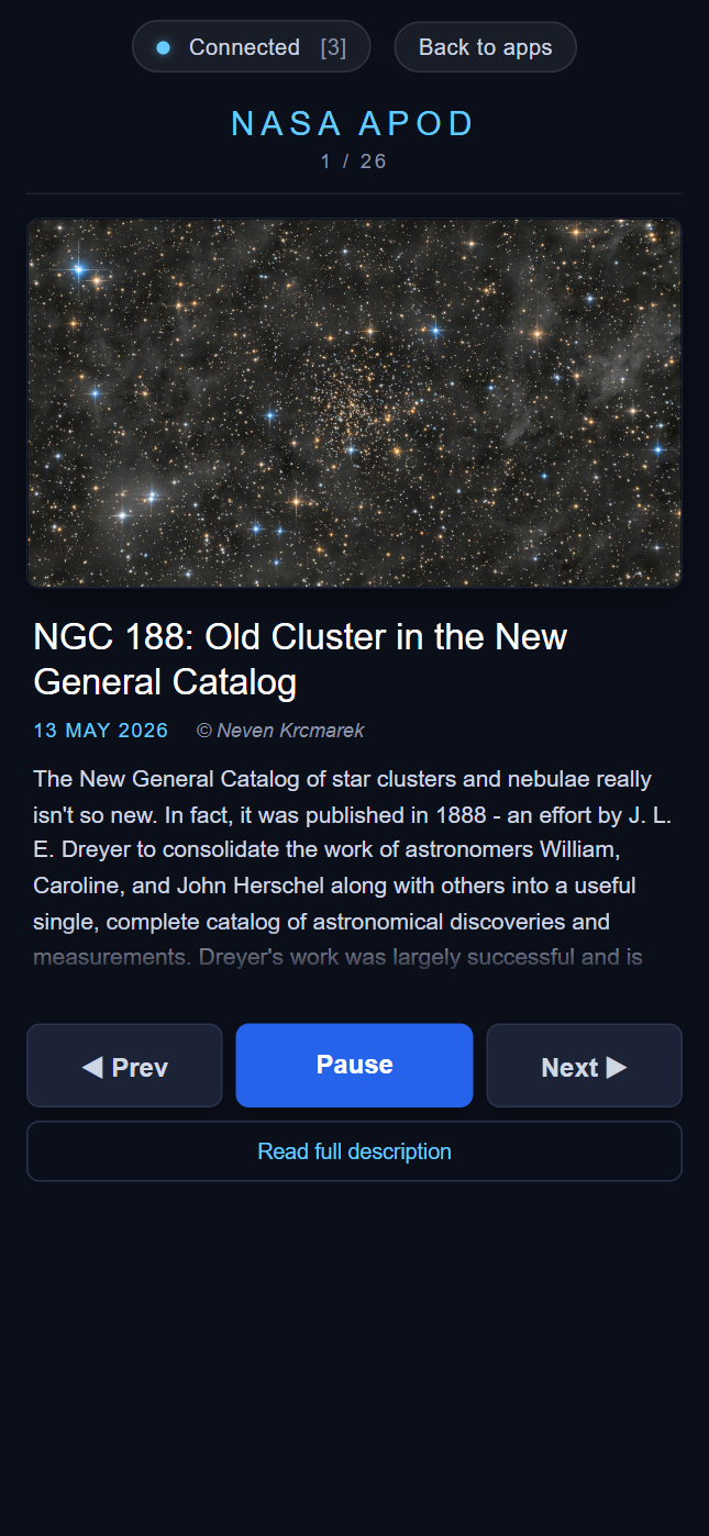 NASA APOD Controller screenshot