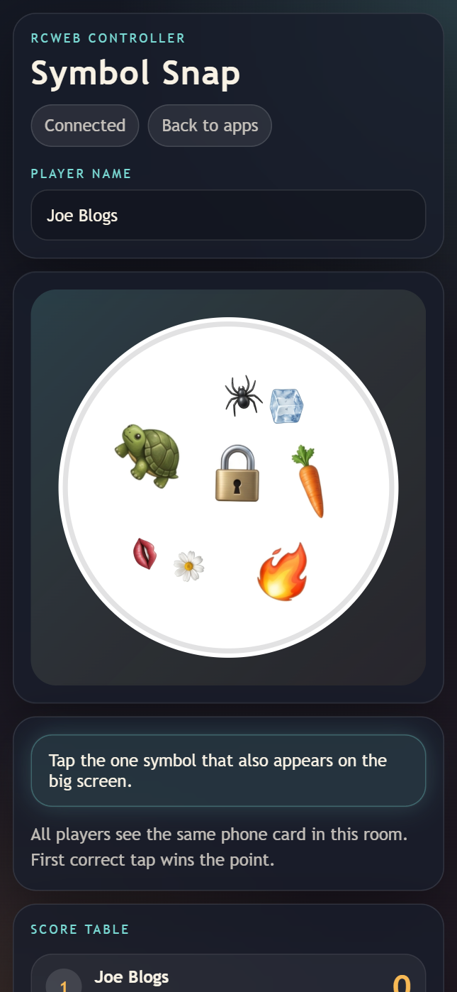 Symbol-Snap Controller screenshot